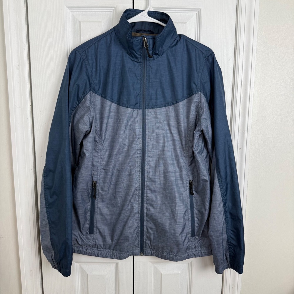 LL Bean Windbreaker Jacket Size S Blue Colorblock Gorpcore Lightweight Full Zip